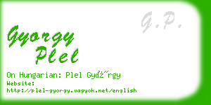 gyorgy plel business card